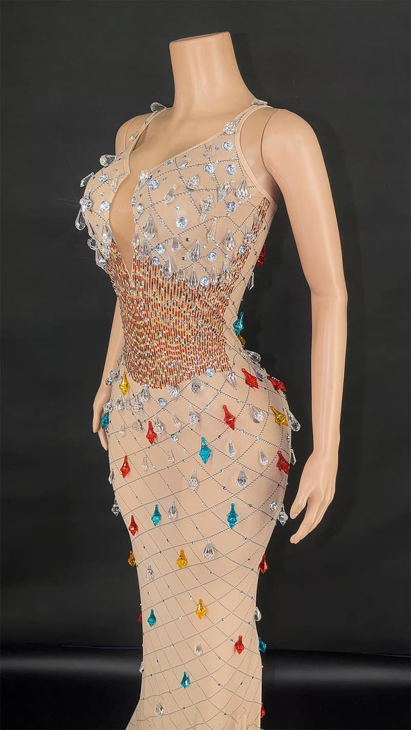 Novance Y3873 Clothing Manufacturers Custom Sexy Evening Dresses 2024 Crystal Birthday Dress plus Size Womens Clothing for Party