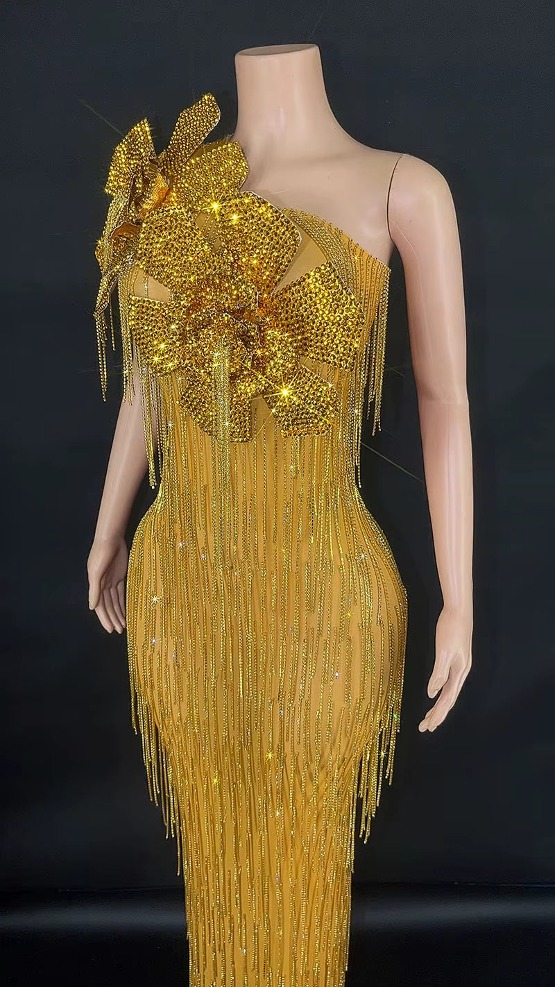 Novance Y3872-B Hot Selling Products 2024 Sleeveless Chic Evening Dress Birthday Womens Clothing Elegant Sexy with Tassel Chains