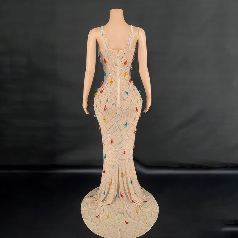 Novance Y3873 Clothing Manufacturers Custom Sexy Evening Dresses 2024 Crystal Birthday Dress plus Size Womens Clothing for Party