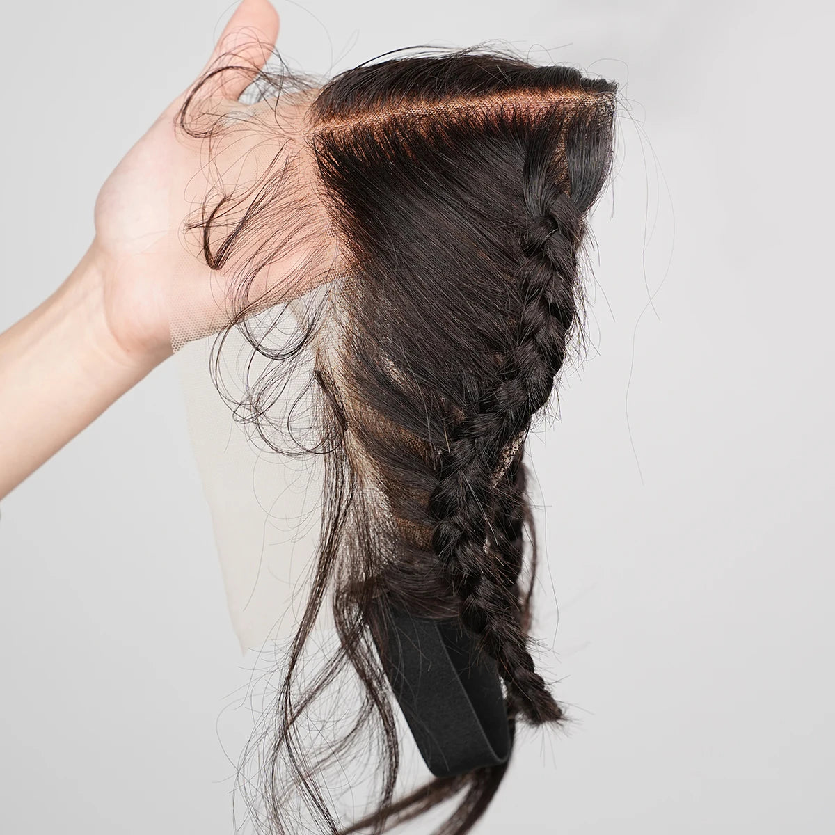 13 * 4 Lace Frontal with Braids Brazilian Remy Hair Straight 