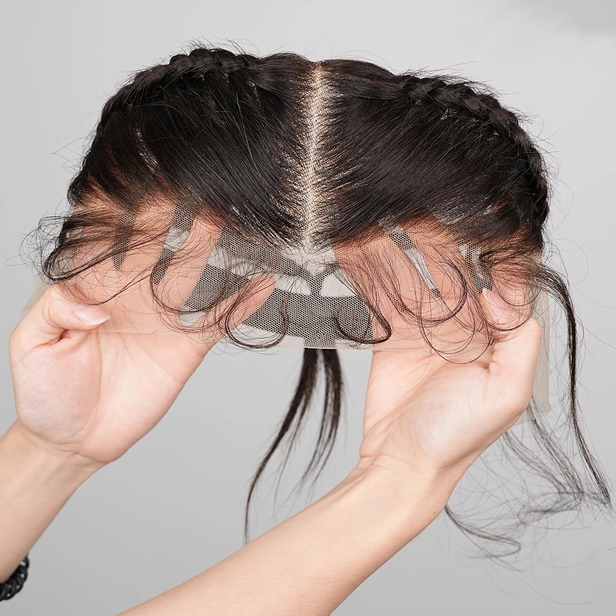 13 * 4 Lace Frontal with Braids Brazilian Remy Hair Straight 