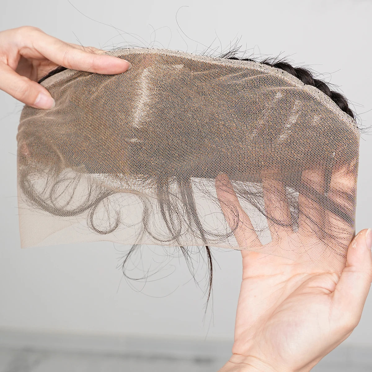 13 * 4 Lace Frontal with Braids Brazilian Remy Hair Straight 