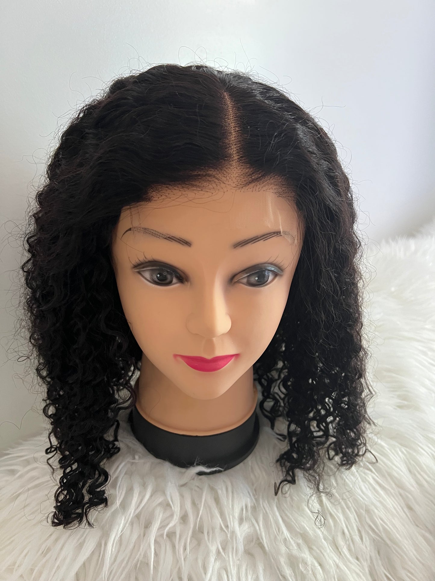 Luxury Curly Lace Front Wig – Natural Black