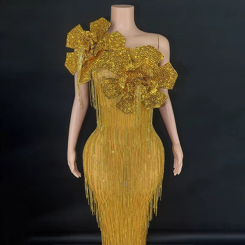 Novance Y3872-B Hot Selling Products 2024 Sleeveless Chic Evening Dress Birthday Womens Clothing Elegant Sexy with Tassel Chains