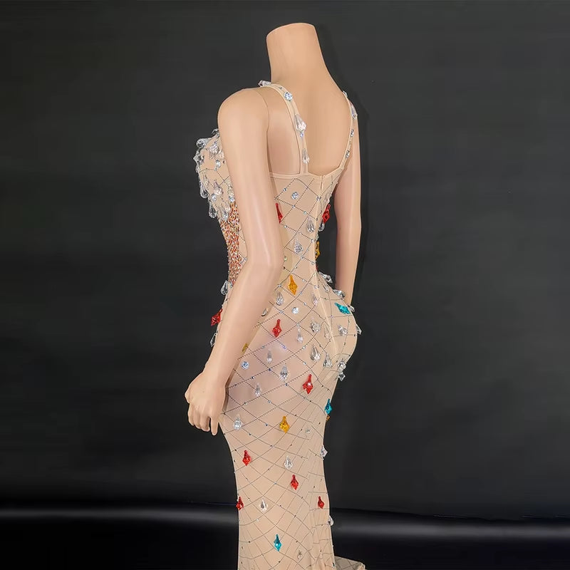 Novance Y3873 Clothing Manufacturers Custom Sexy Evening Dresses 2024 Crystal Birthday Dress plus Size Womens Clothing for Party